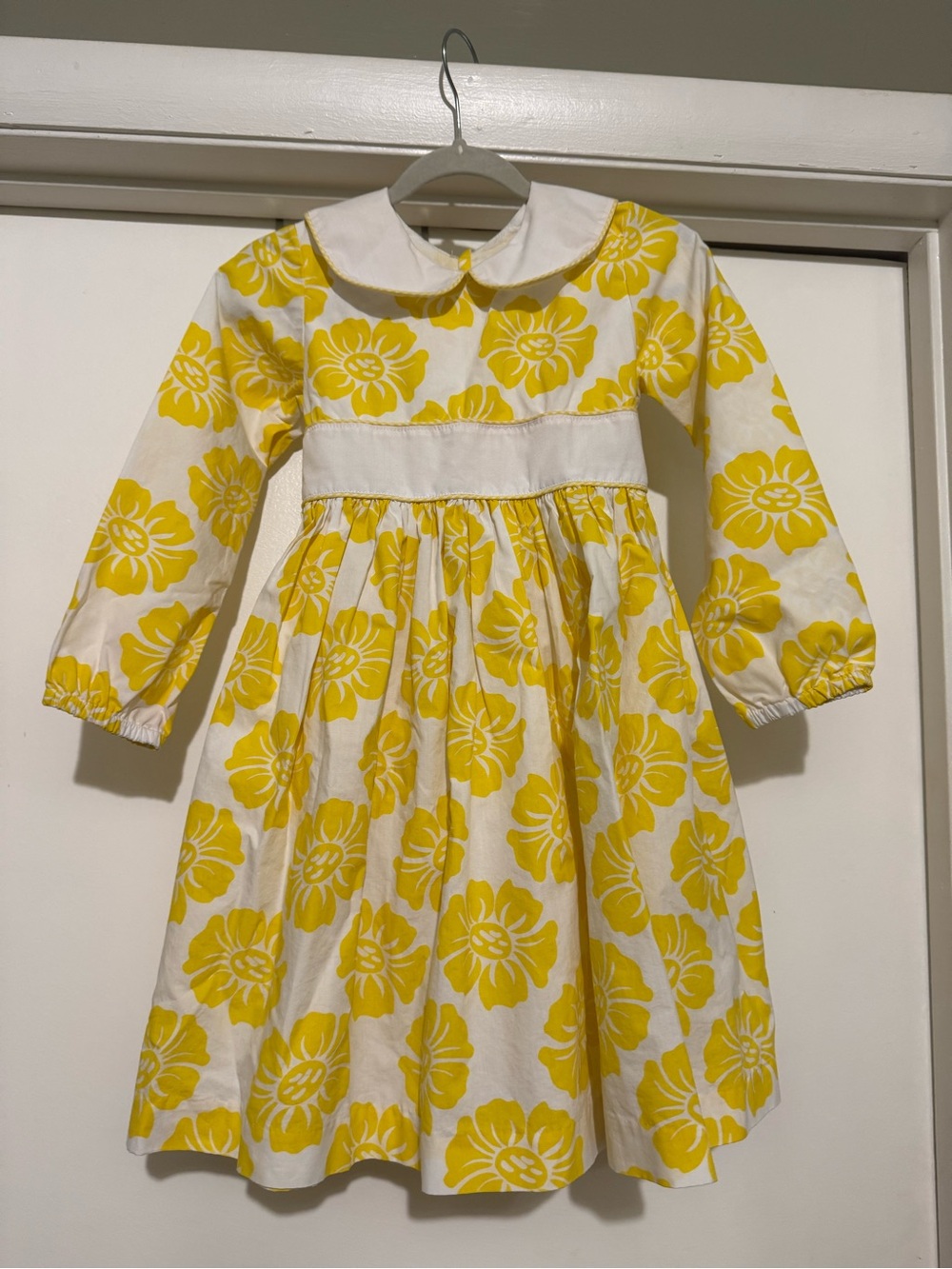 Kelly's Kids Yellow Floral Peter Pan Collar Dress - NWOT HTF Sample, Size 5/6
